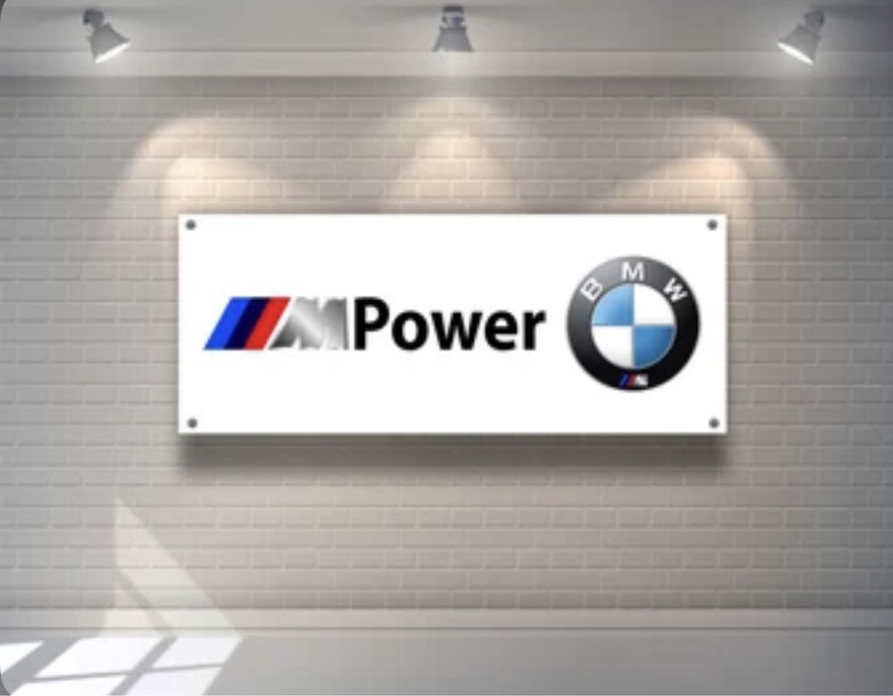 Baner plandeka BMW Mpower 150x60cm mperformance alpina