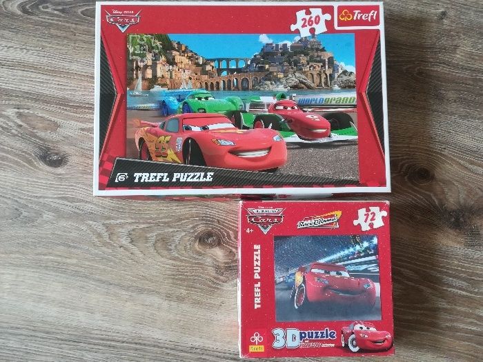 McQueen Cars 5x puzzle + 2x gra (planszowa,przestrzenna)