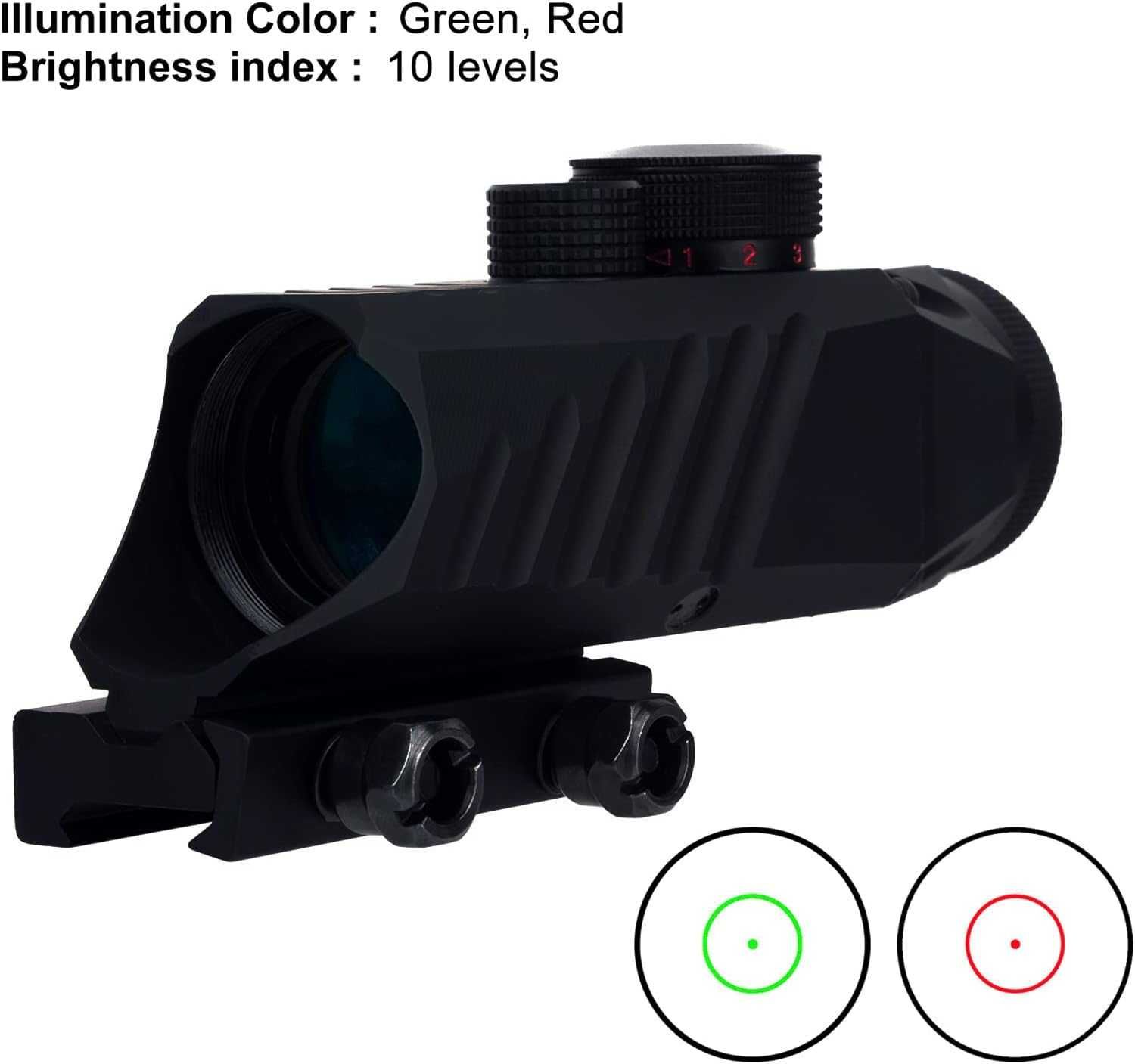 FOCUHUNTER Thloft z czerwonym ściegiem 3X30, kompaktowy wizjer,