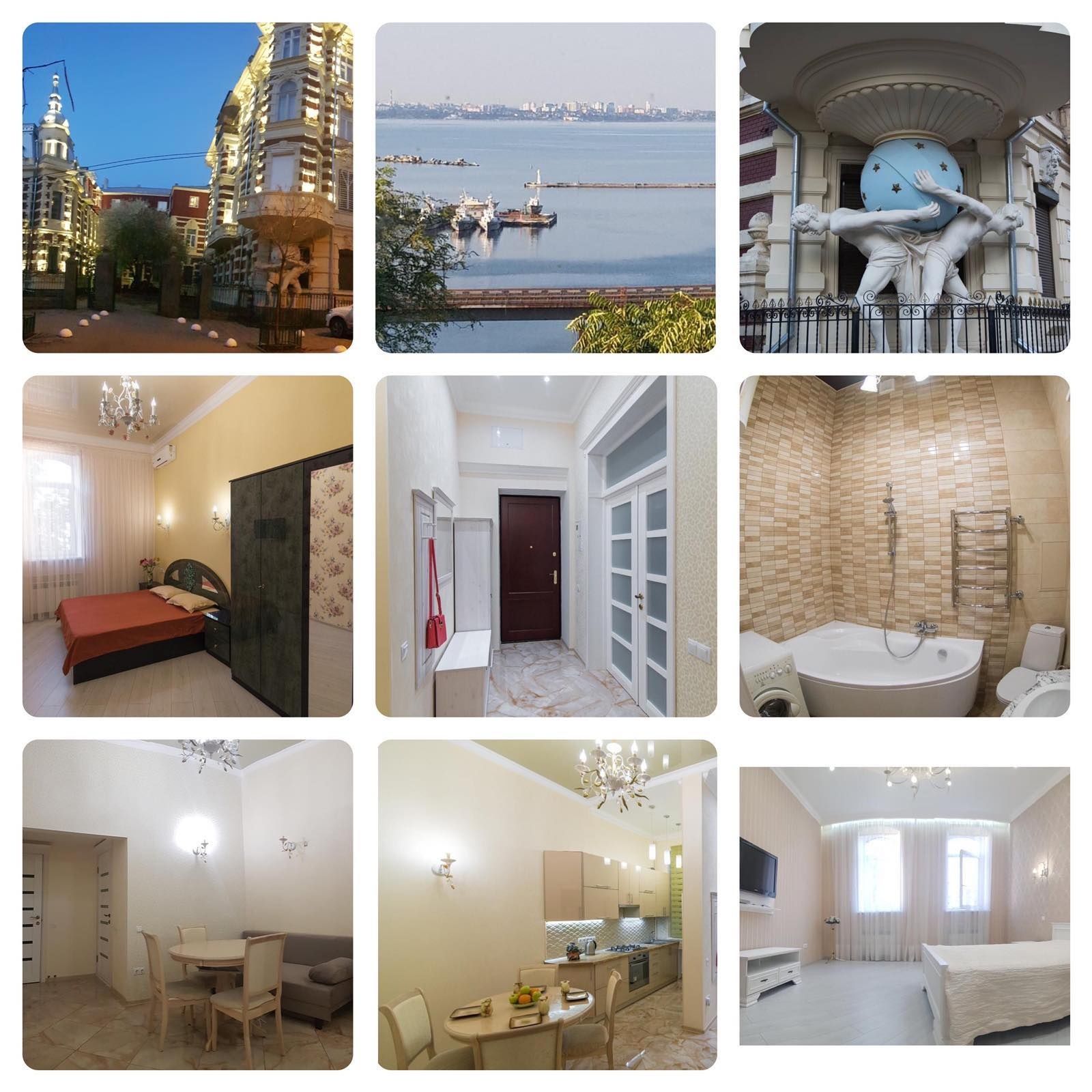 Сдам кухня студия и 2 комнаты, Дерибасовская с видом на море в Одессе.