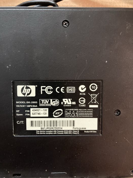 Teclado de computador HP