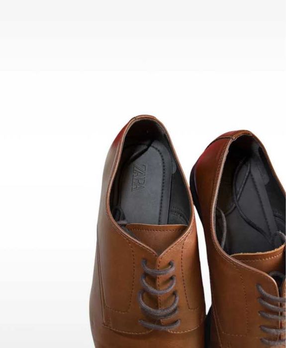 Stylowe męskie buty wizytowe pantofle skórzane Zara rozmiar 44 casual.