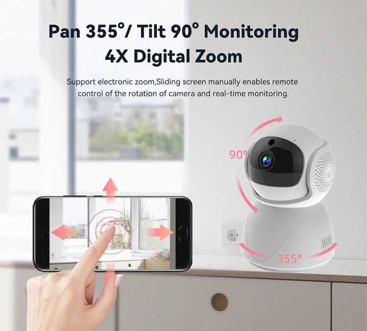 1080 IP WI-FI Камера, поворотна, нічне бачення аудіо мобільний додаток