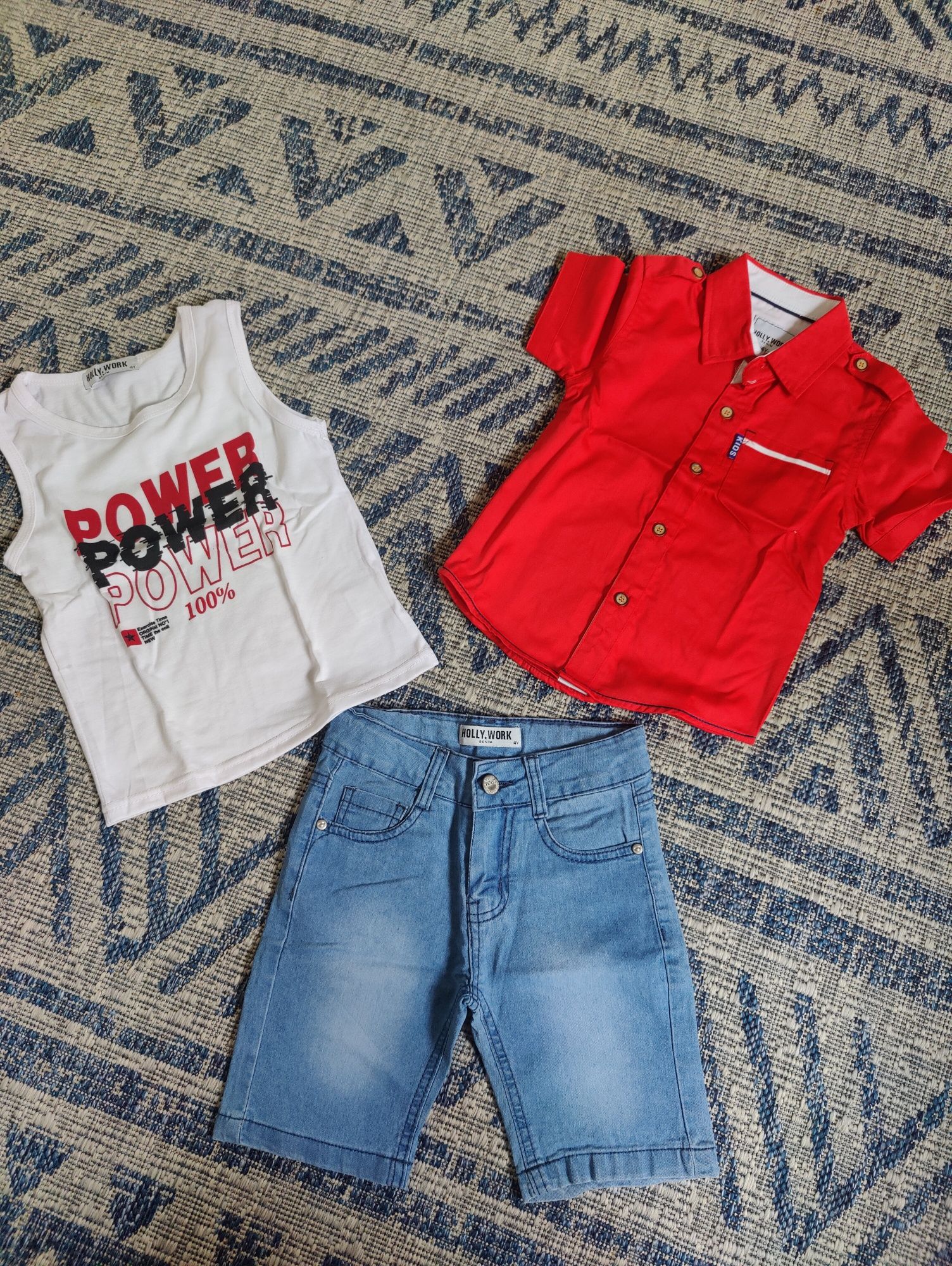 Conjunto menino – 3 peças de verão (4A)