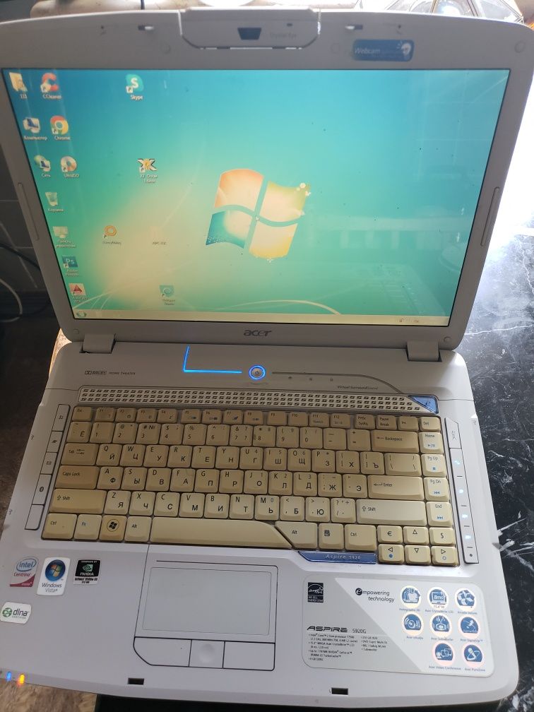 ноутбук Acer Aspire 5920 G Core 2 Duo, видеокарта GeForce 9500
