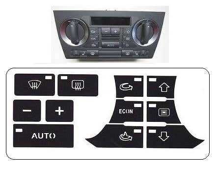 Kit Vinil Reparação Botões Interior Audi A3 8L / 8P