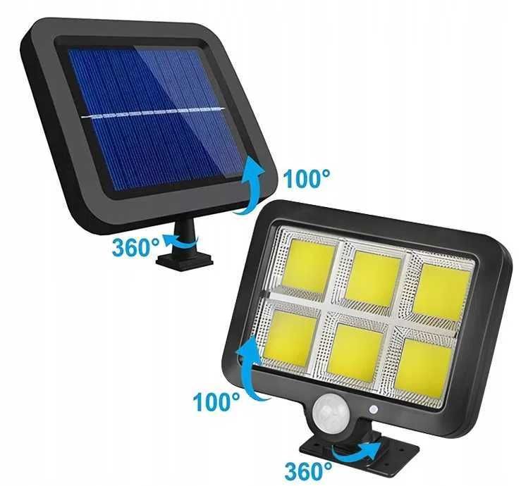 Lampa Solarna Z Czujnikiem Zewnętrzna Wodoodporna + Pilot
