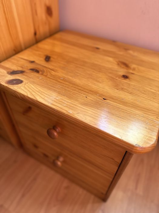 Szafka nocna niska komoda lite drewno sosnowe