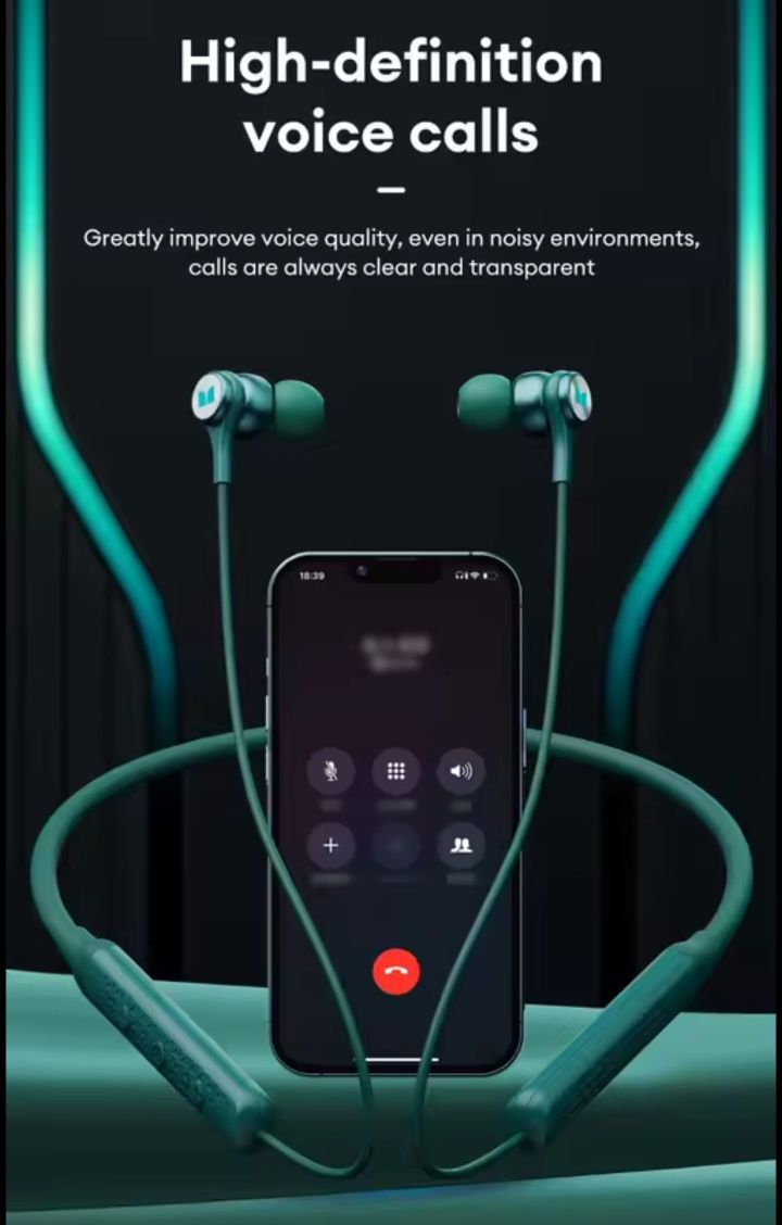 Słuchawki bluetooth Monster SG08. Neckband, mikrofon, wysoka jakość!