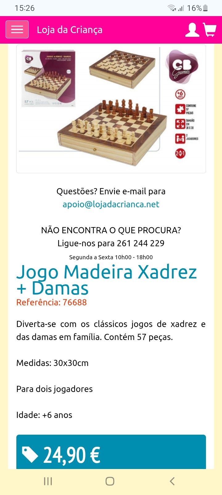 Jogo de Xadrez / Damas