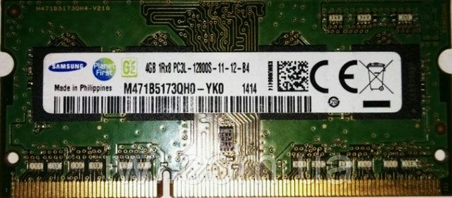 Память Samsung DDR3 SO-DIMM 4 ГБ для ноутбука