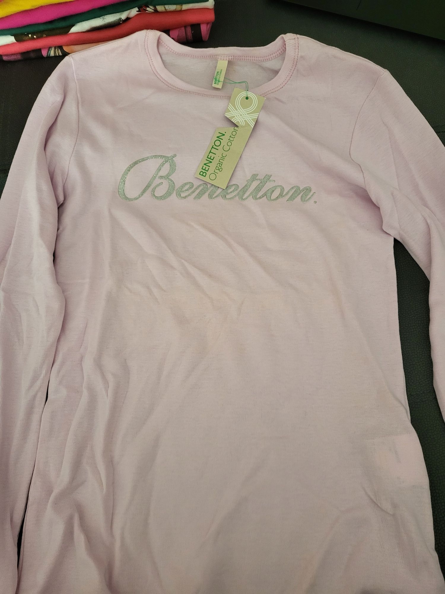 Camisola rosa clara marca "Benetton"- Tamanho 8-9 anos