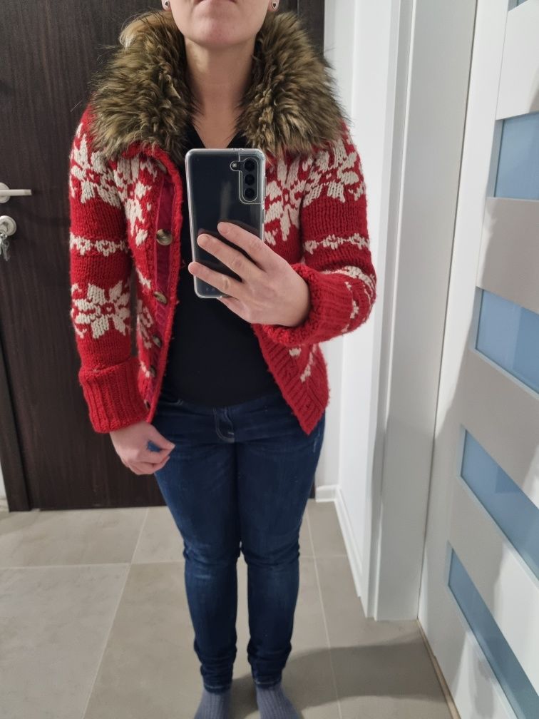 Sweter świąteczny wzór norweski abercrombie kids xs s xl