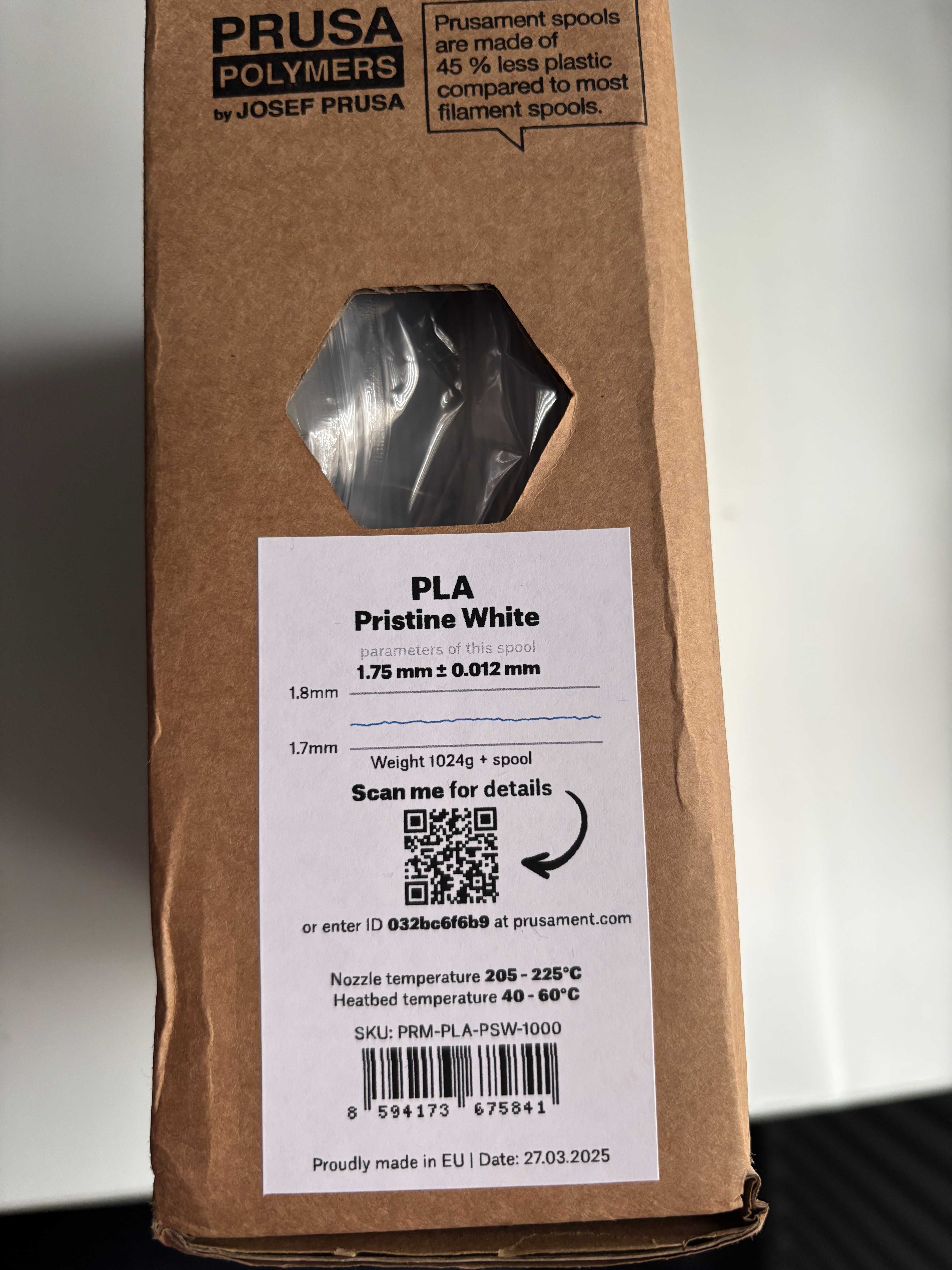 Filament Pla Prusament Biały