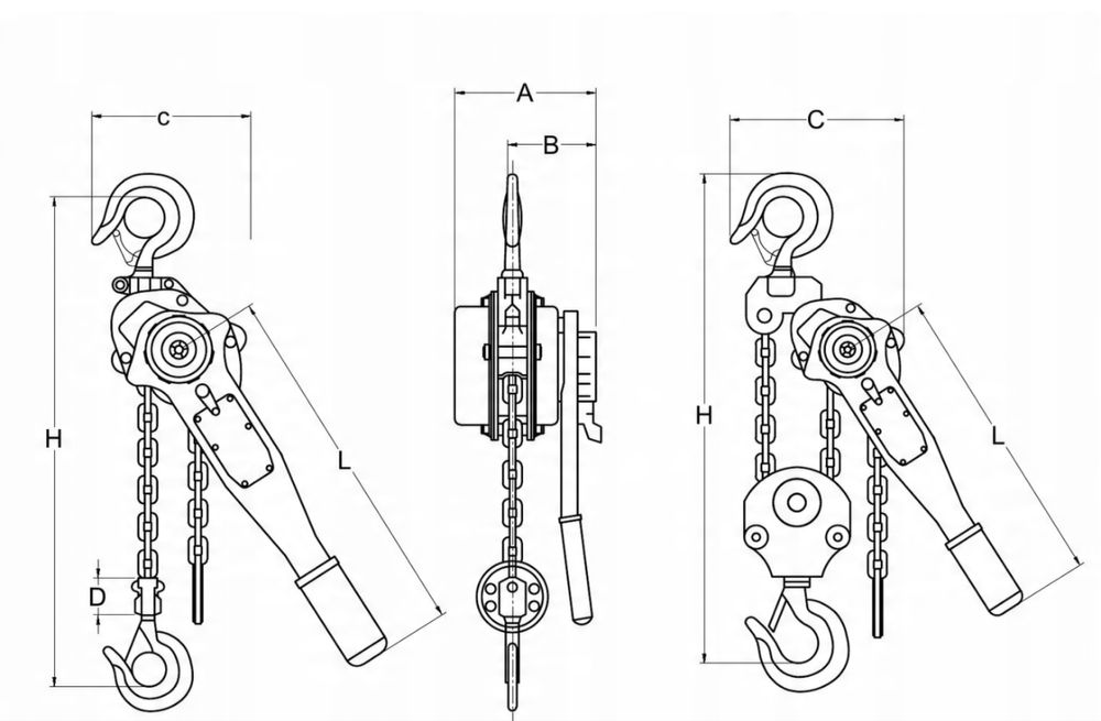 WCIĄGNIK ŁAŃCUCHOWY ZKS 1500KG 3M Sprawny 2023r Produkcji