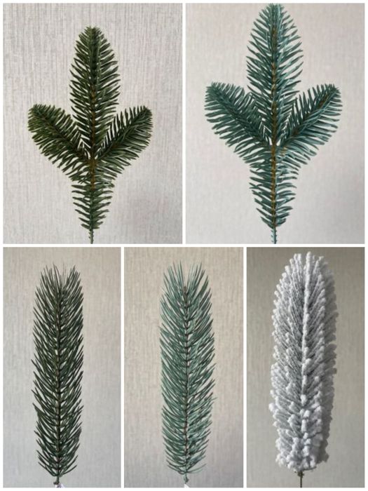 Литі гілочки зі штучної хвої (ялинки)