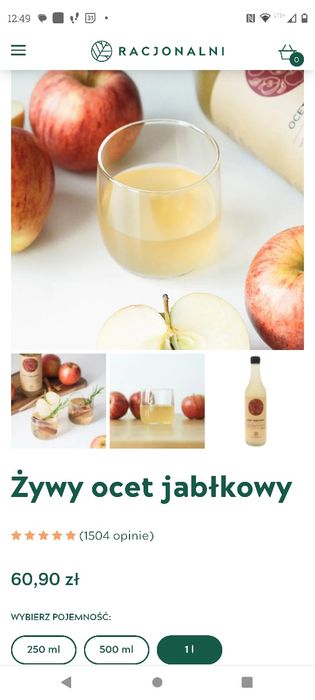 Matka octowa żywy ocet jabłkowy starter