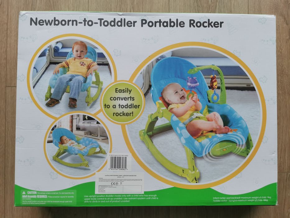 Leżaczek bujaczek 3 w 1 wibrujący