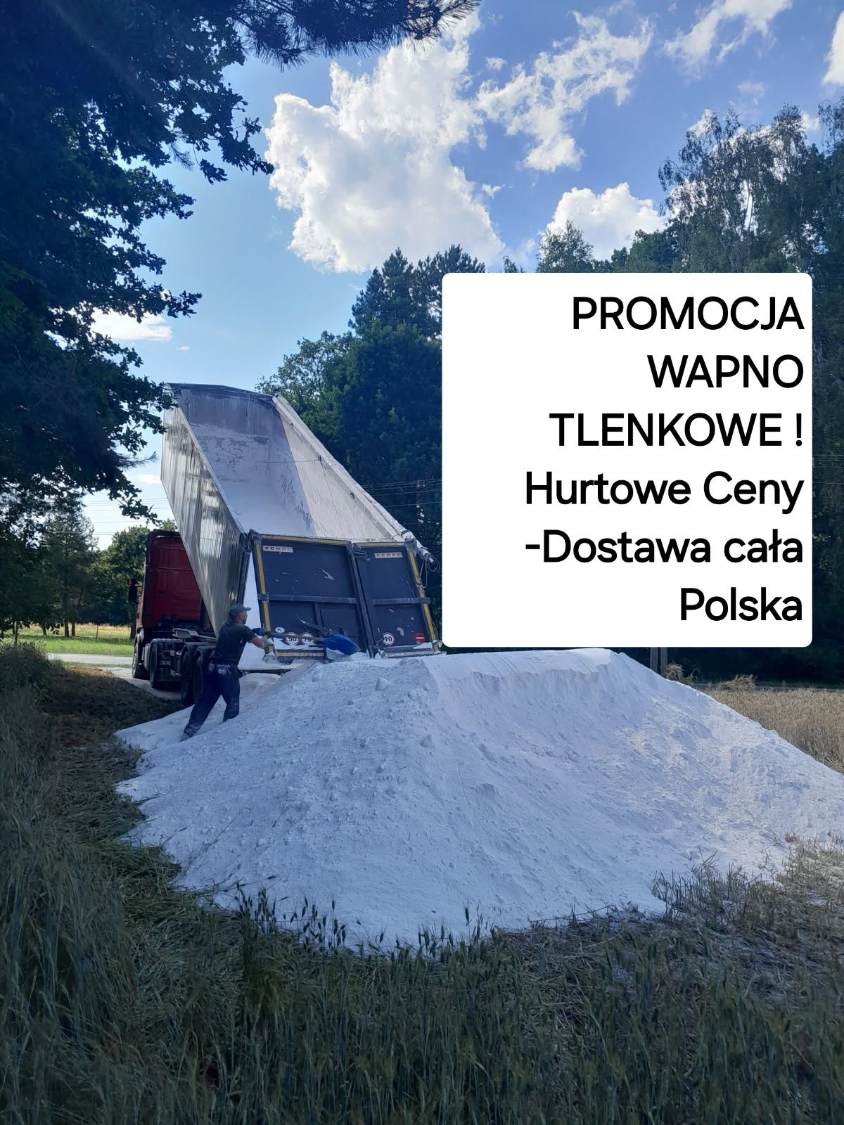 Wapno tlenkowe palone luzem  nim.70-90% luz -HURT PROMOCJA POLSKA!