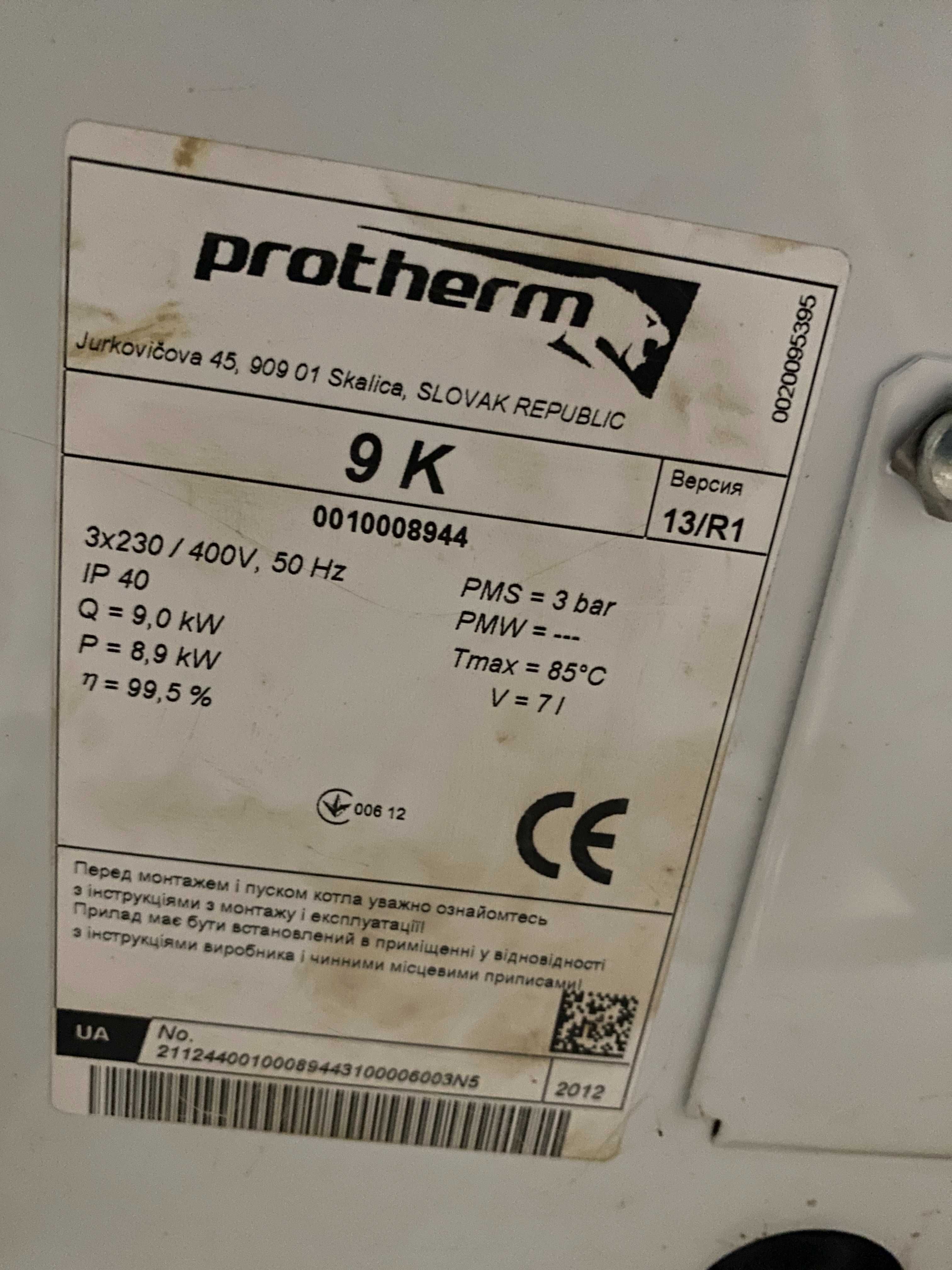 Електричний котел Protherm Skat 9K
