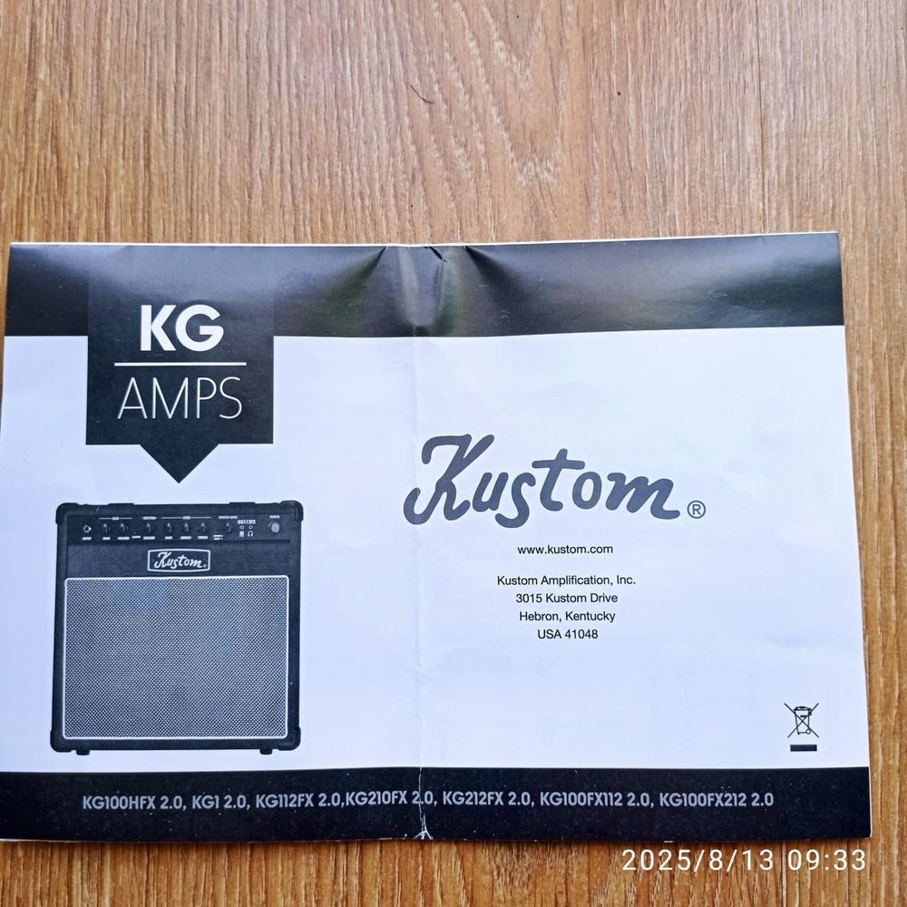Wzmacniacz do gitary elektrycznej KUSTOM KG 100FX112