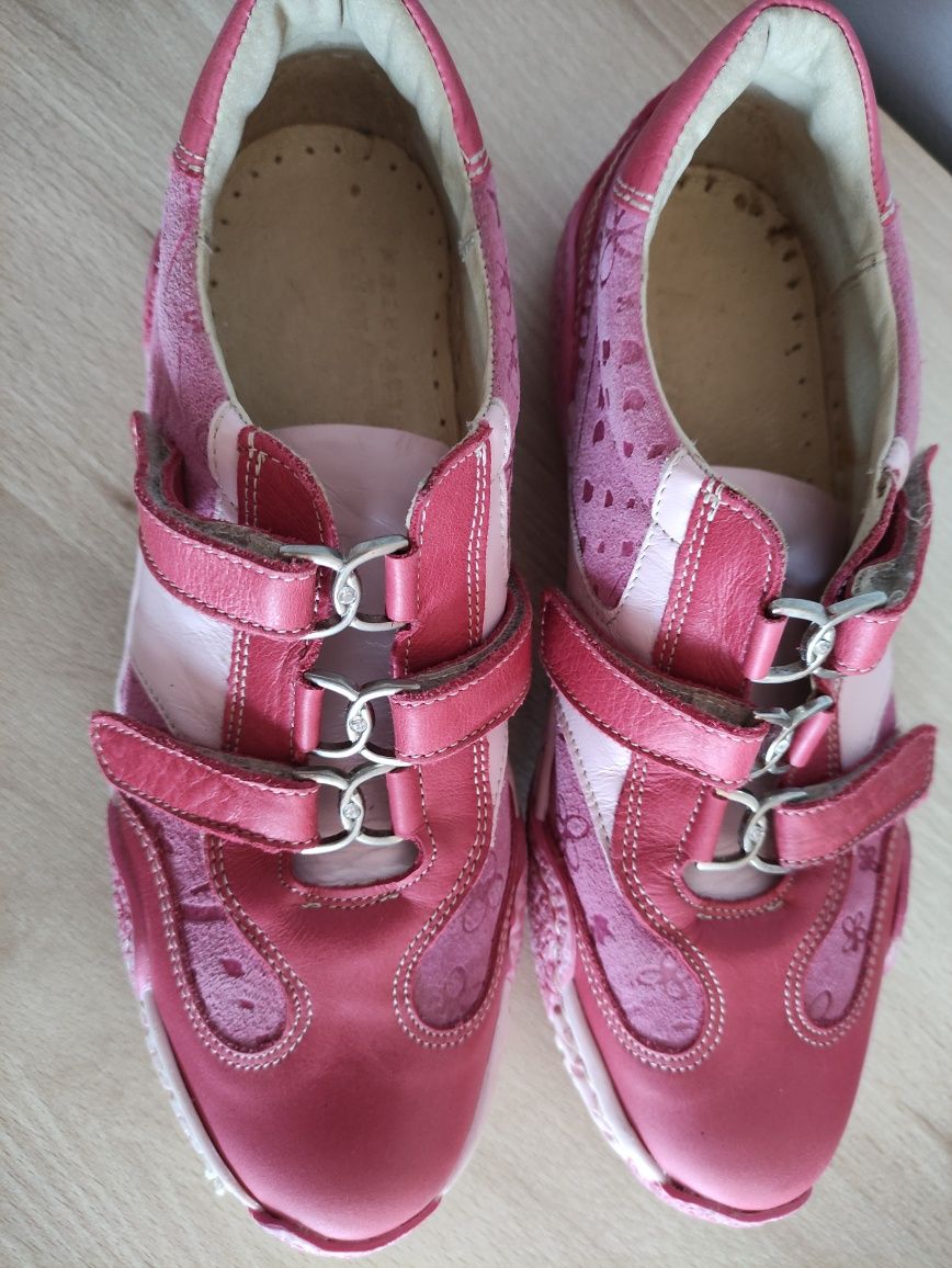 Buty skórzane skóra pantofle Antylopa r.36