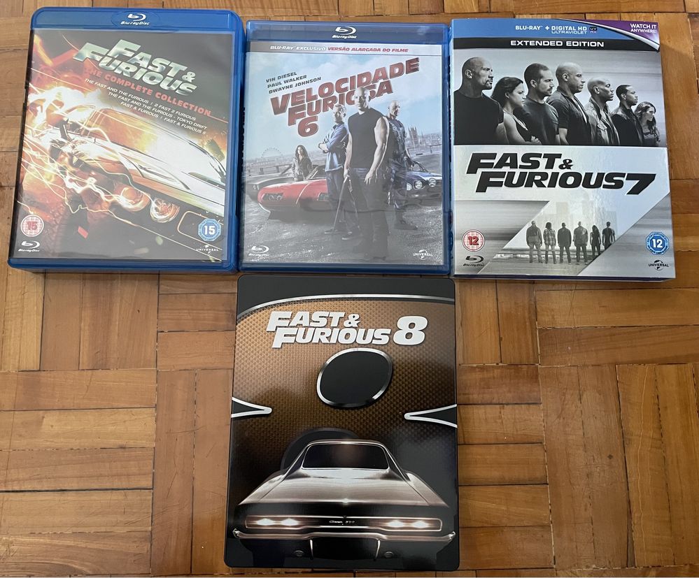 Coleção Fast and Furious em Blu Ray (1-8)