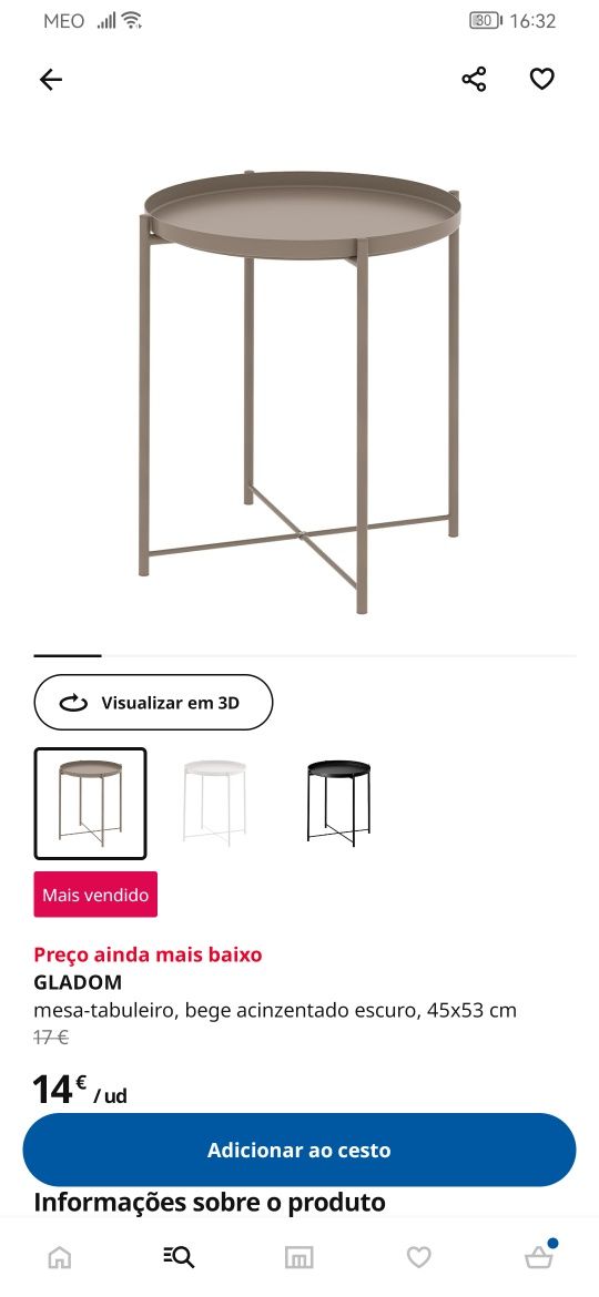 Mesa Gladom Ikea