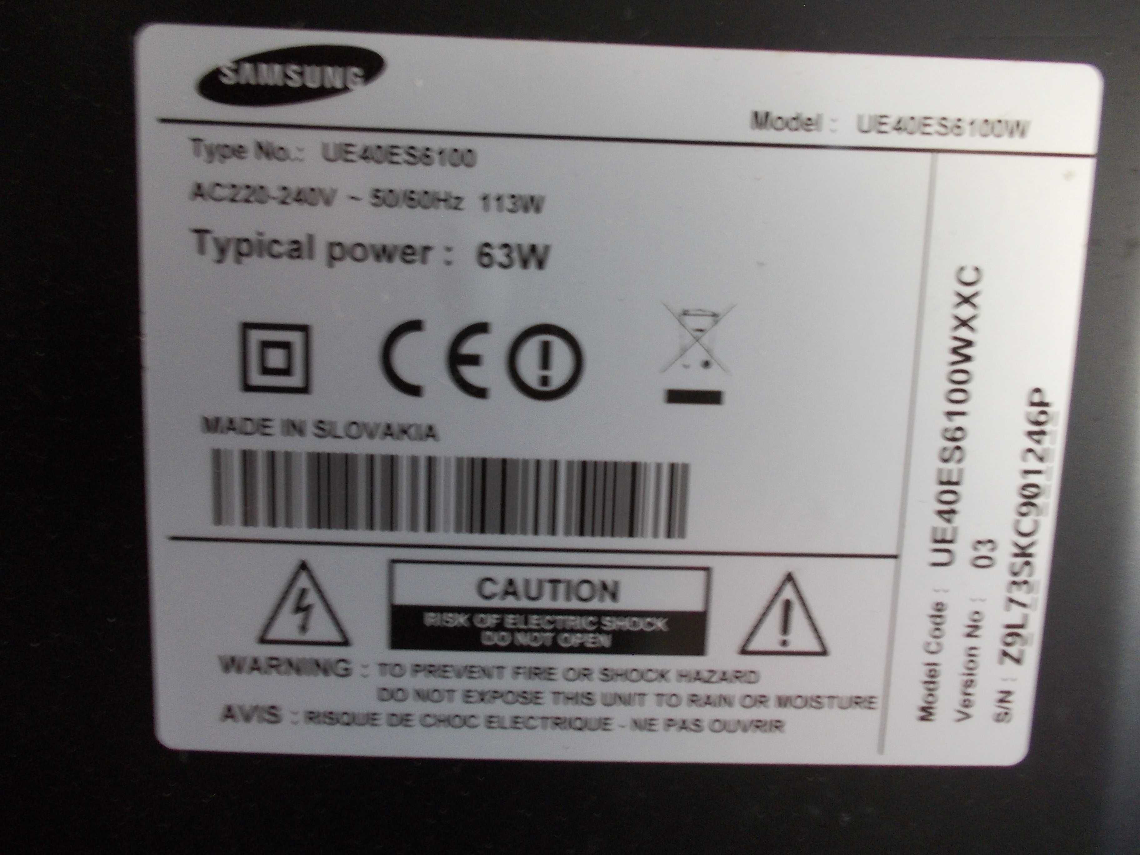 Televisor Samsung 40" Smart tv para peças