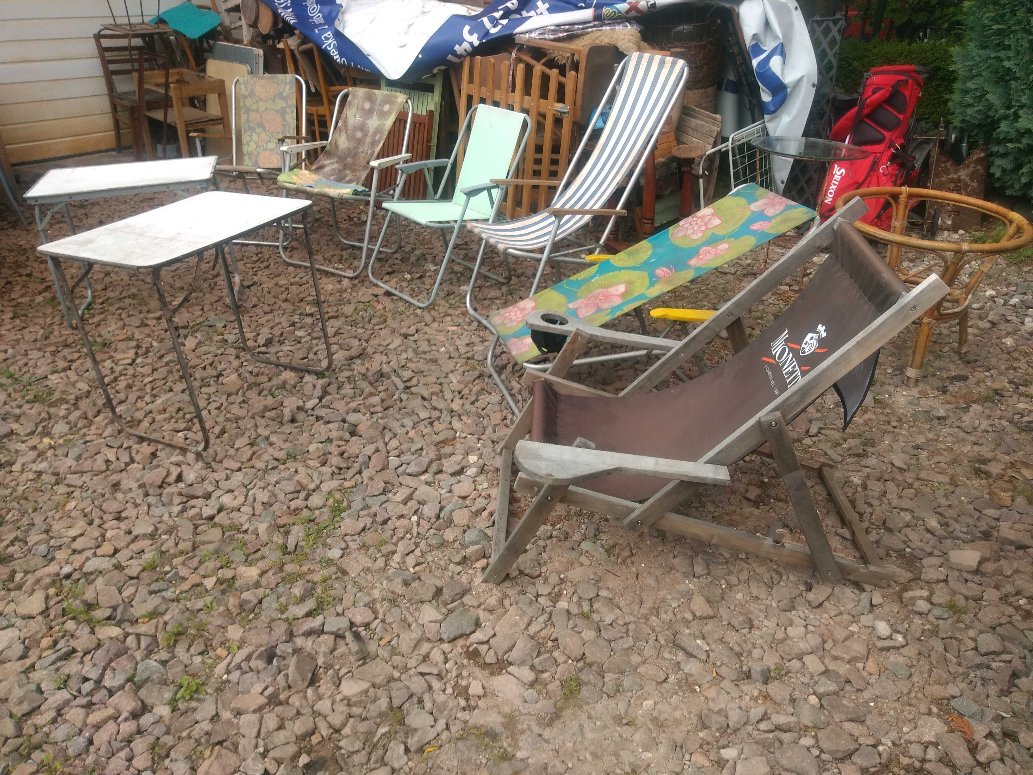zestaw składanych mebli balkonowych, tarasowych, na działkę, camping
