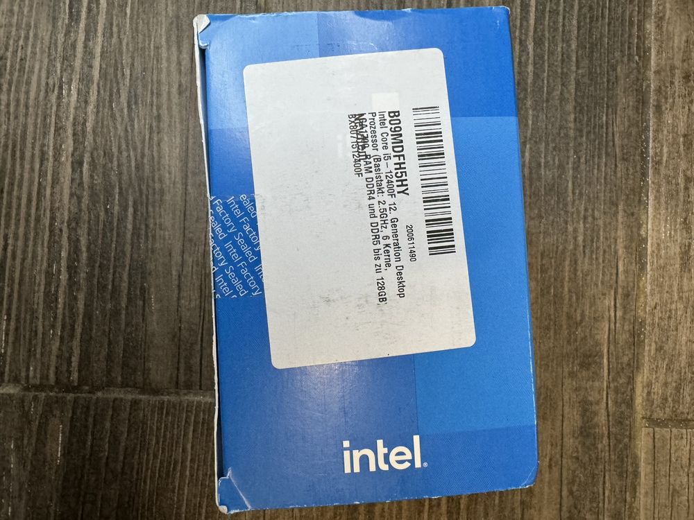 Intel Core i5 12TH Gen 12400F LgA1700 новий