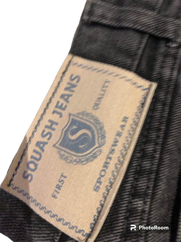 Baggy Czarne Jeansy Squash vin y2k