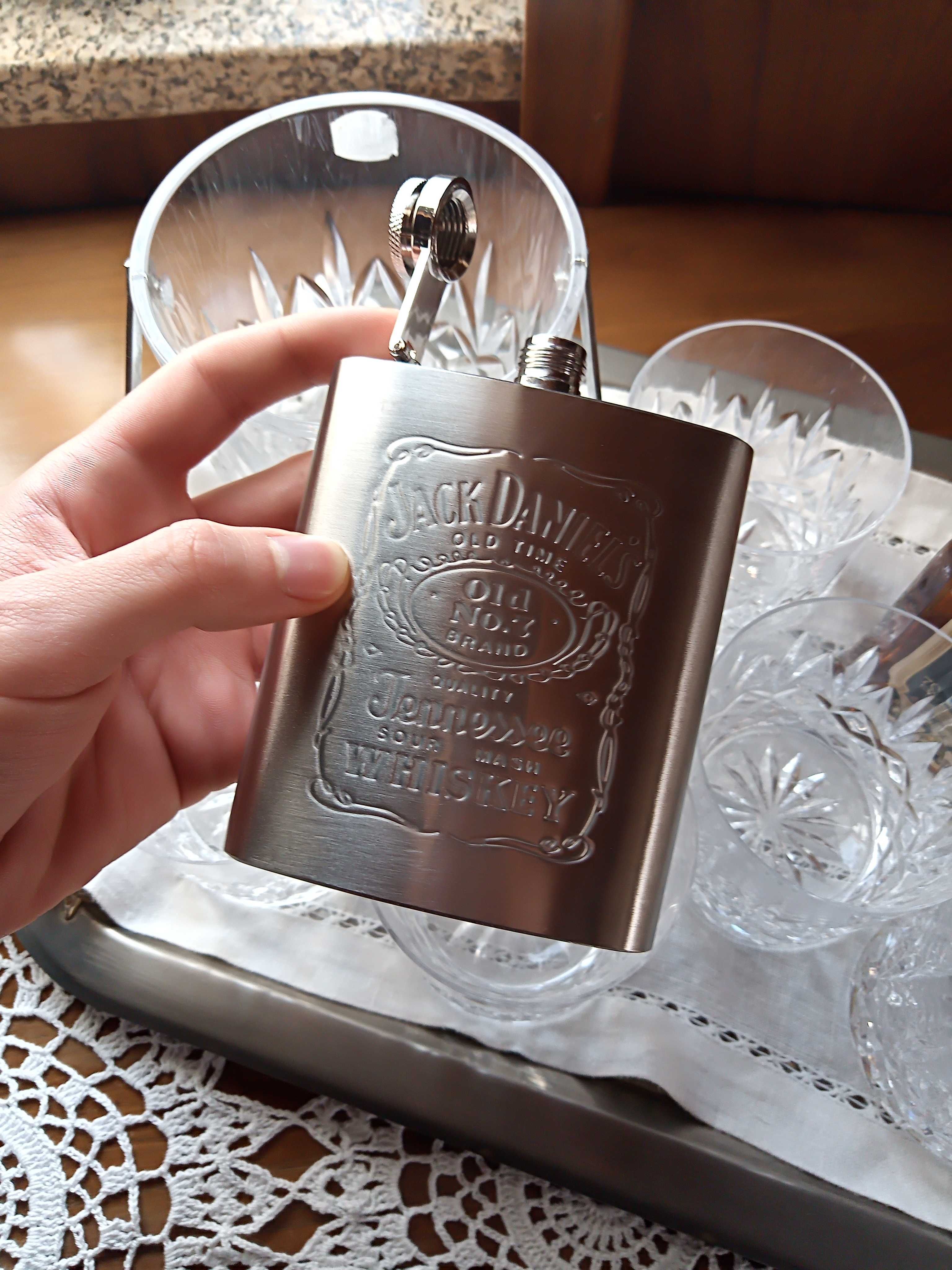 Cantil de bolso Whisky Jack Daniel's para bebidas aço inoxidáve (NOVO)