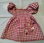 Vestido vermelho 6 meses menina usado apenas uma vez marca girandola