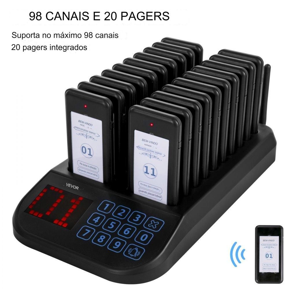 Sistema de Pager para Restaurante com 20 Pagers