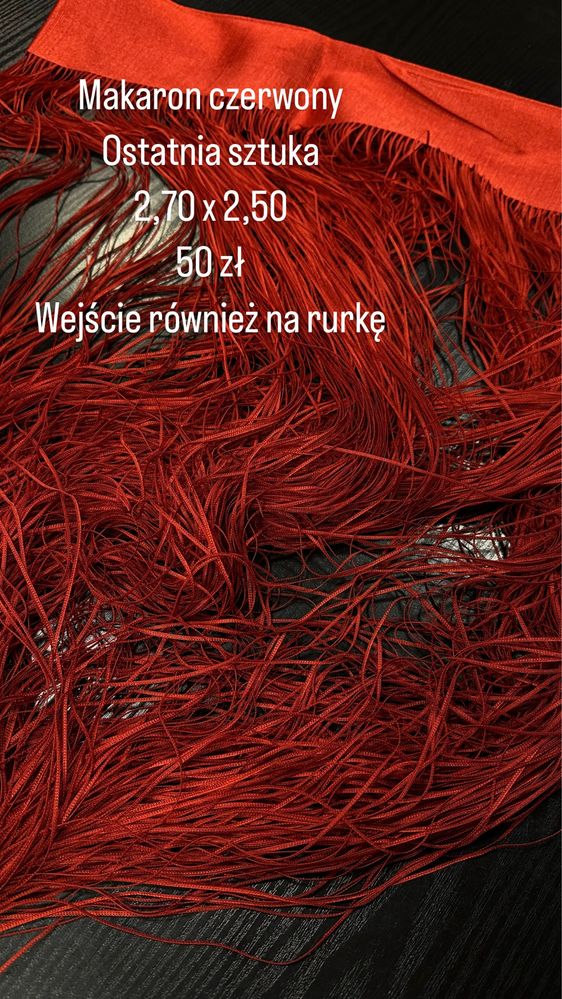Firanki ,makaron’ WYPRZEDAŻ różne kolory
