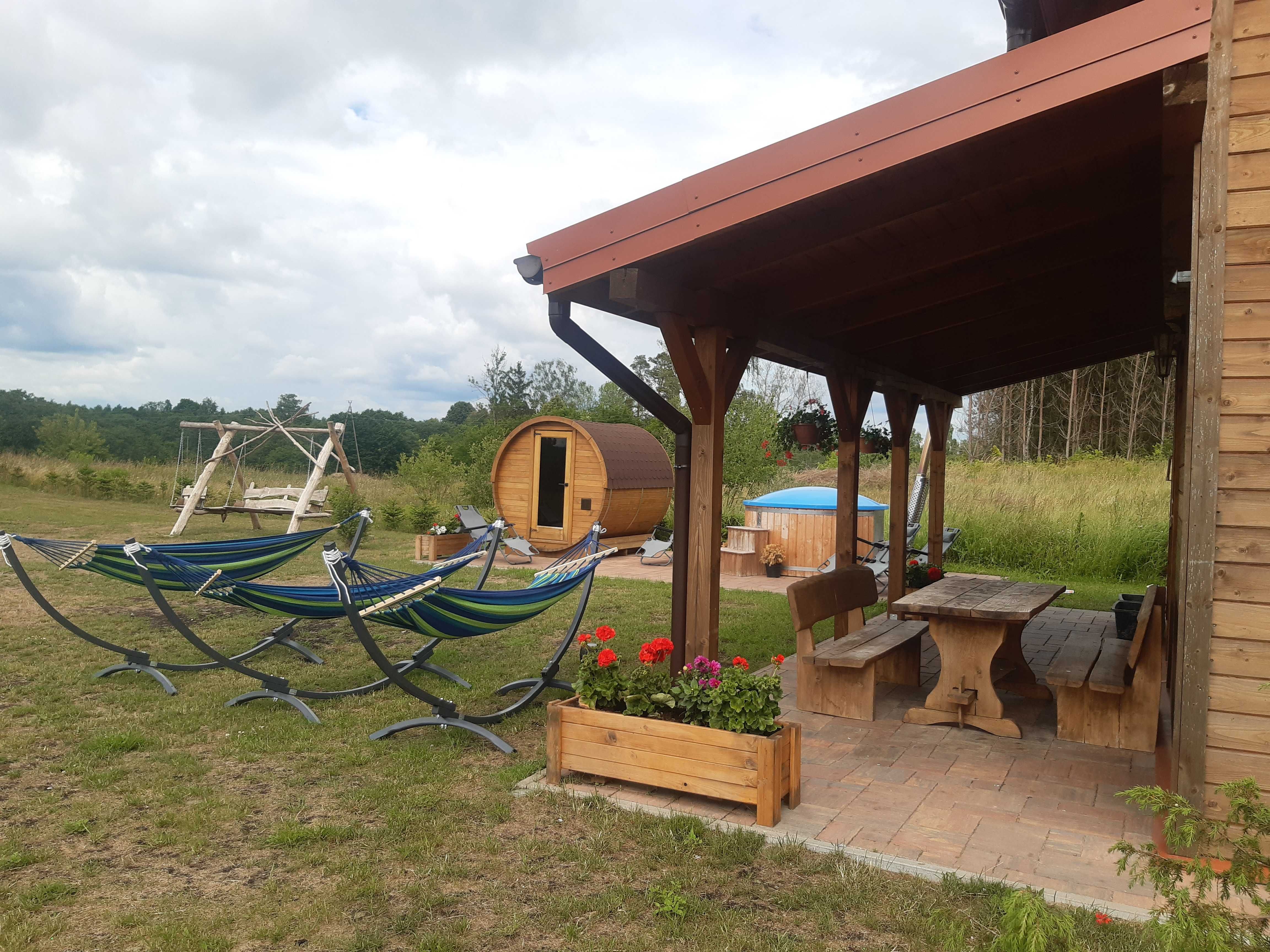 Domek Caloroczny 7os Sauna Balia z jacuzzi Wakacje Mazury Kruklanki
