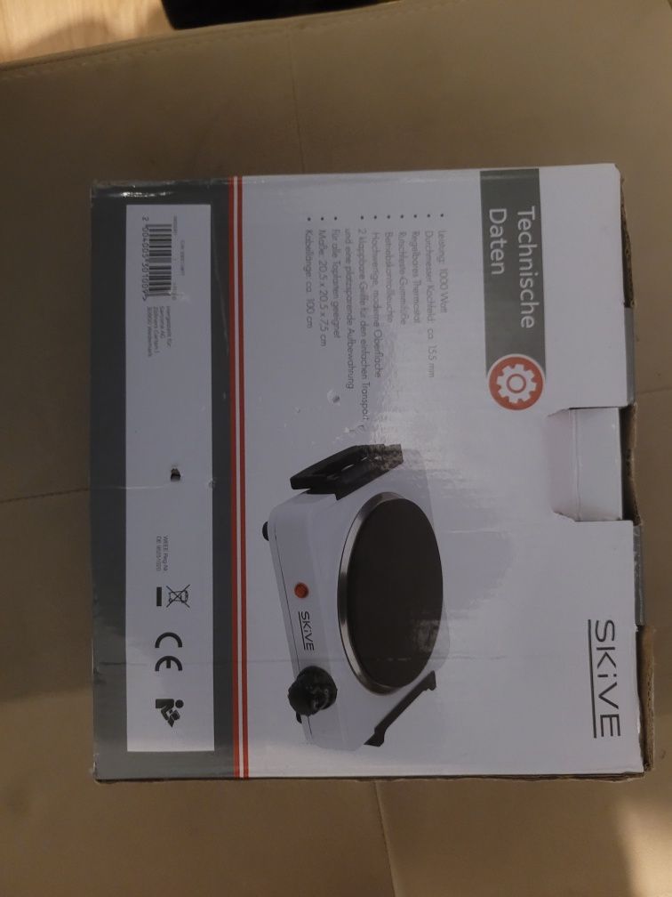 Kuchenka elektryczna jednopalnikowa Skive 1000W
