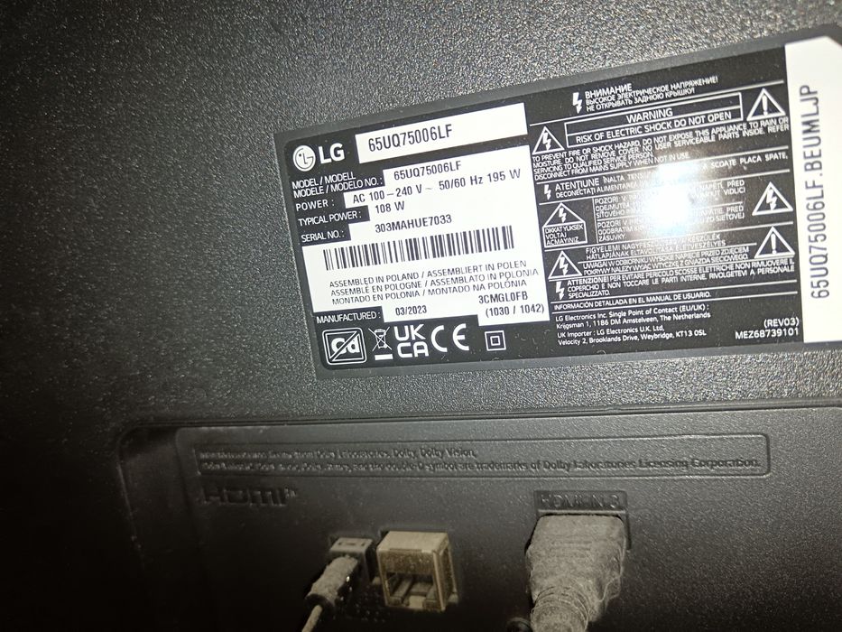 TV 65" LG ótimo estado