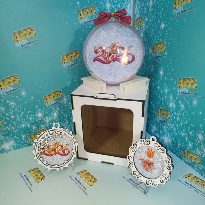 Набір. Новорічна кулька прикраса з Фото