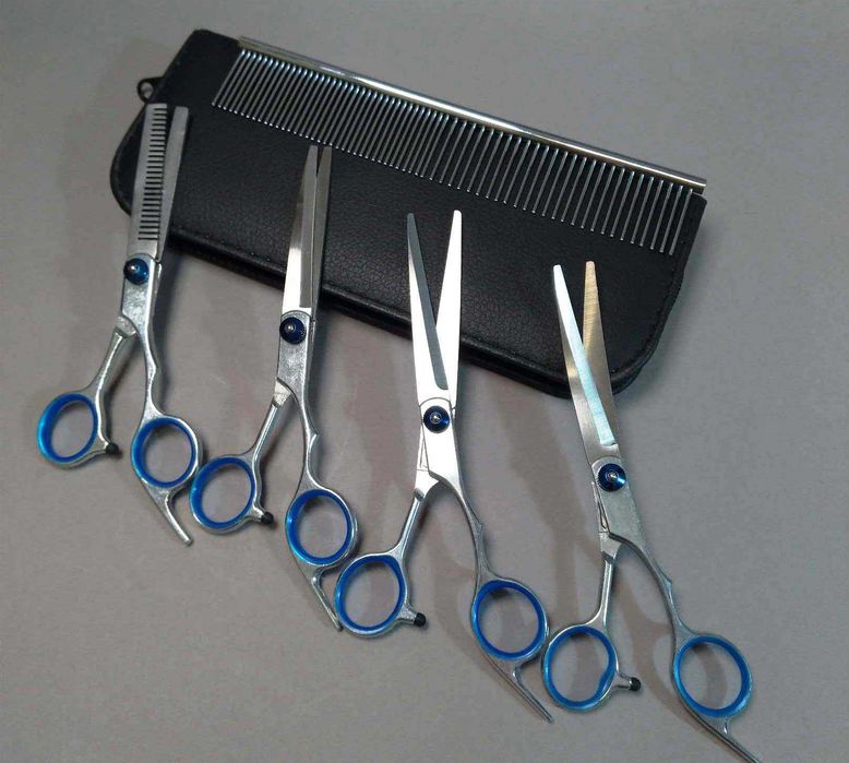 Набір ножиць для грумінгу стрижки 5в1 собачок та котів
