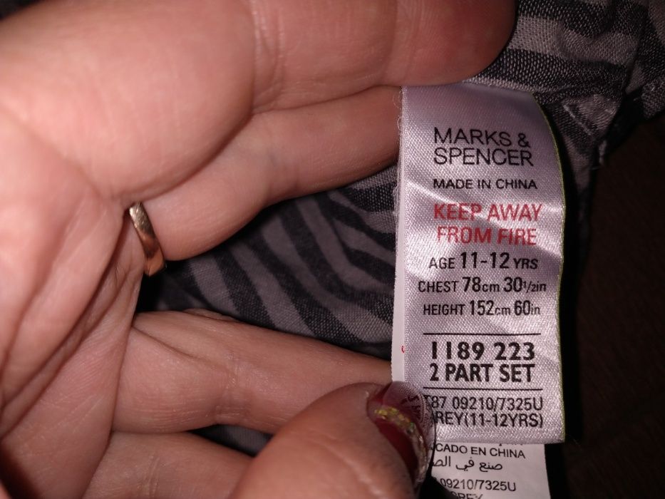 рубашка на девочку M&S размер 11-12 лет