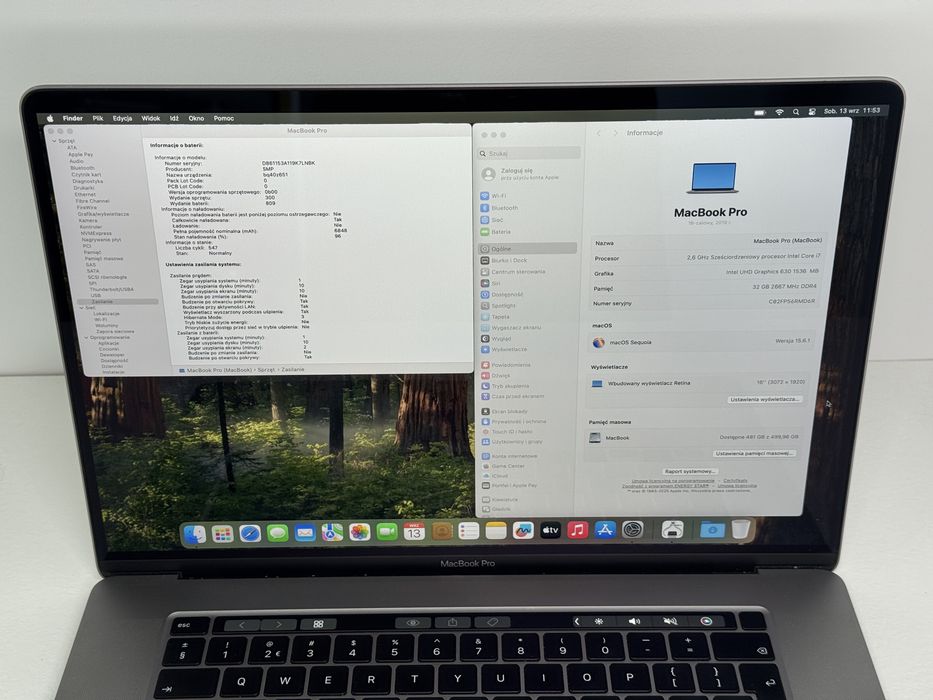 MacBook Pro 16 (A2141) - i7/32GB/512GB - faktura VAT 23%