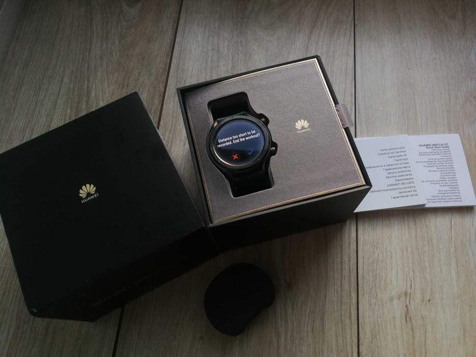 Smartwatch, zegarek Huawei Watch GT Active GPS, pudełko, dokumenty