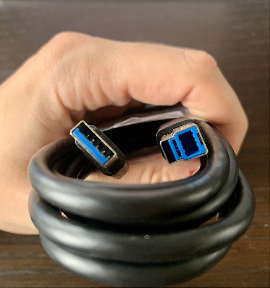 $ Nowy kabel DELL USB 3.0 A na B SuperSpeed 1.8M M/M -