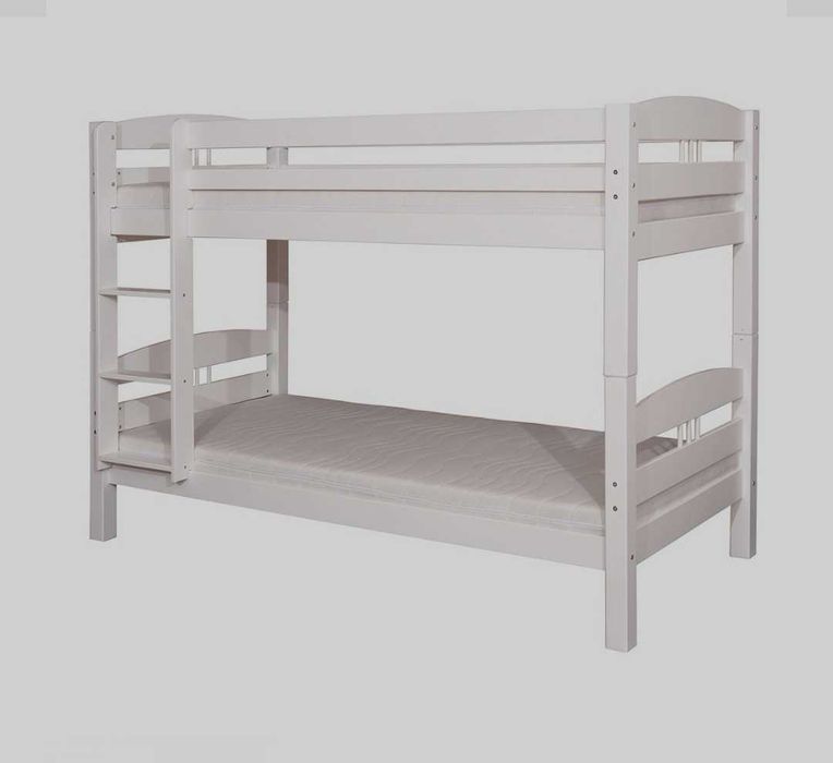 Łóżko piętrowe dziecięce  drewniane białe