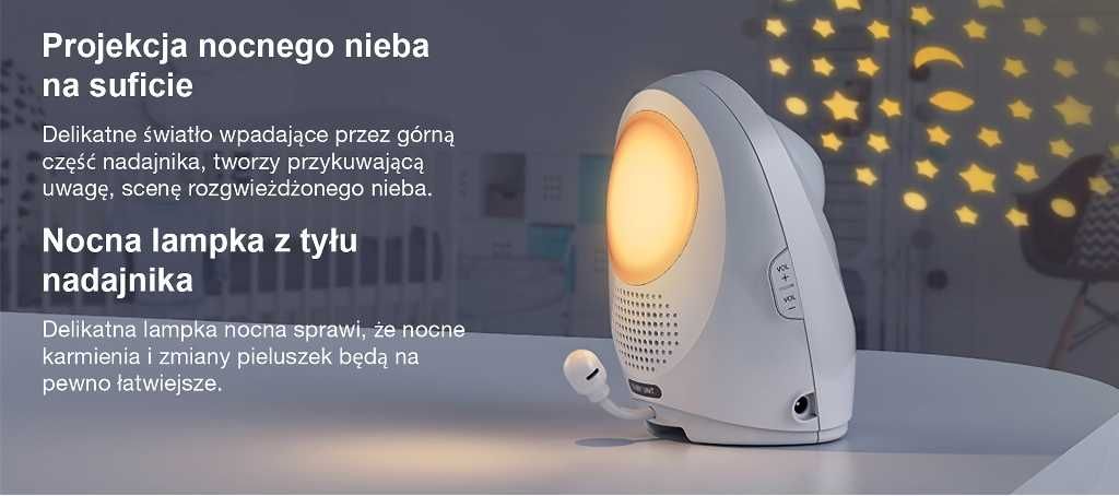 VTECH DM1212 niania elektroniczna 460m 5 kołysanek Baby Monitor biała