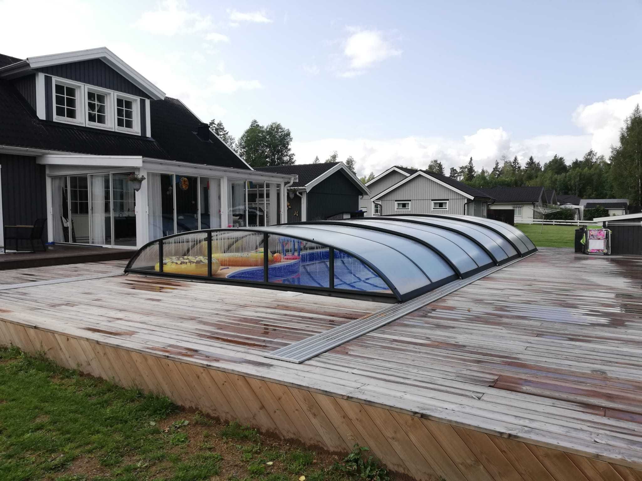 Zadaszenie basenowe Poliwęglan Lity 3 m x 6,55 m