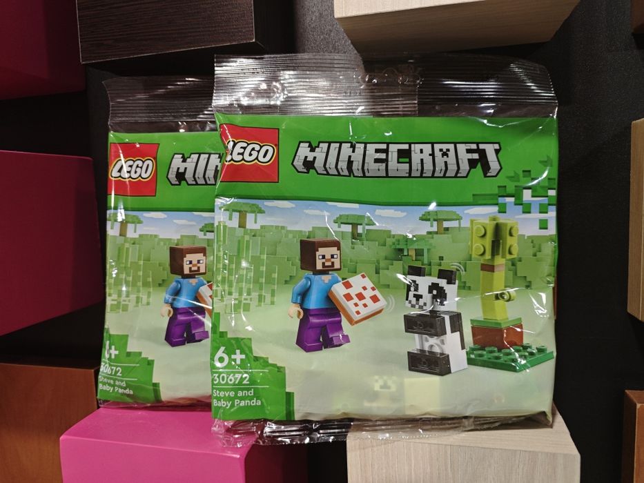 Конструктор LEGO Minecraft 30672 Стив и детеныш панды (35 Деталей)