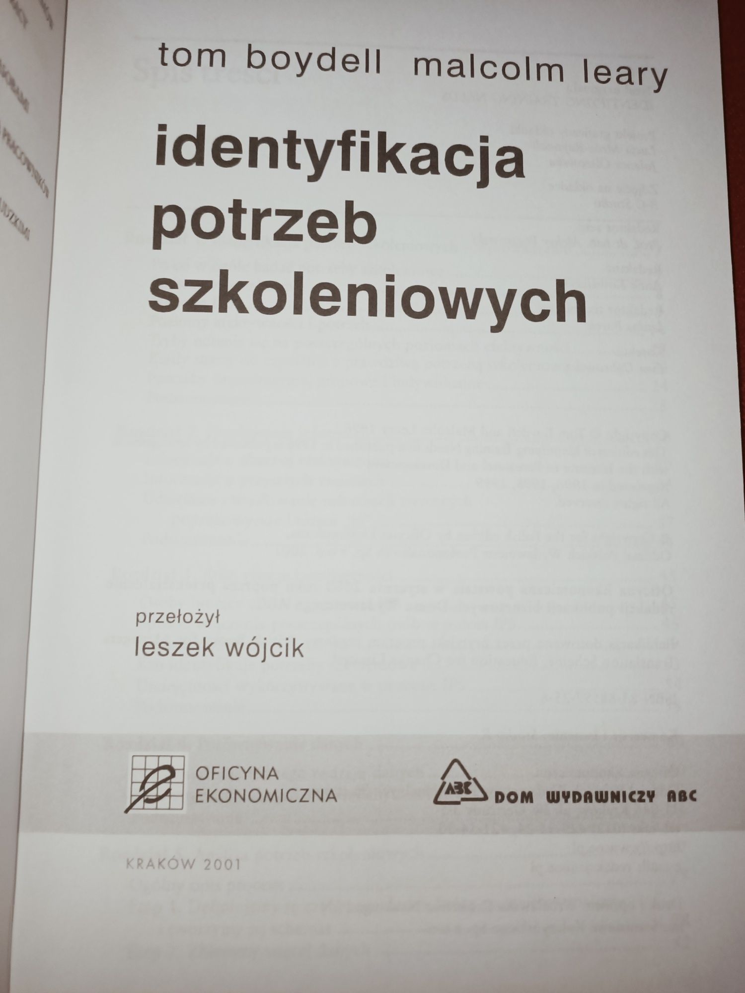 Identyfikacja potrzeb szkoleniowych Boydell Leary